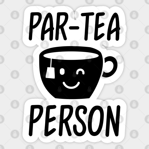 Par-tea Person Sticker by LuckyFoxDesigns